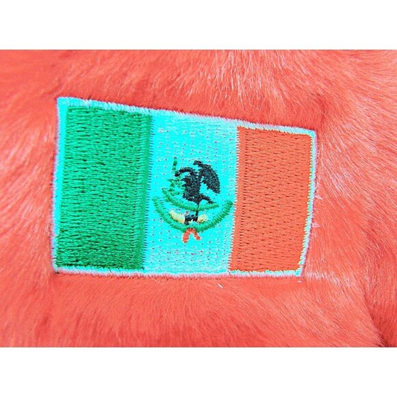 Ty Original Beanie Buddy "Osito" The Red Bear Plush With Mexican Flag Large 14" - Picture 7 of 9